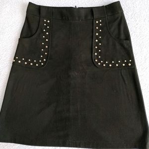 *SOLD* BB DAKOTA Knee Length Black Skirt
